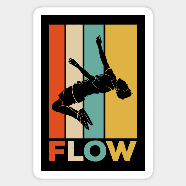 Parkour Freerunner Retro Themed Gift Sticker by GrafiqueDynasty